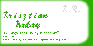 krisztian makay business card